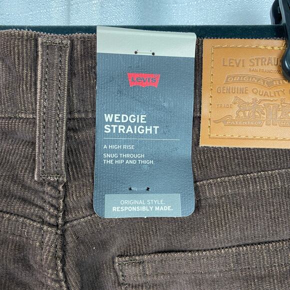 Levi’s Brown Corduroy Wedgie Straight Pants Sz.25 NWT - Picture 13 of 15